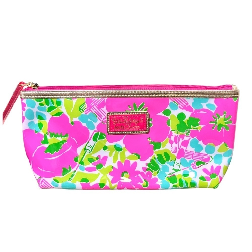 Lilly Pulitzer for Ester Lauder Floral Makeup Bag Pink/Green